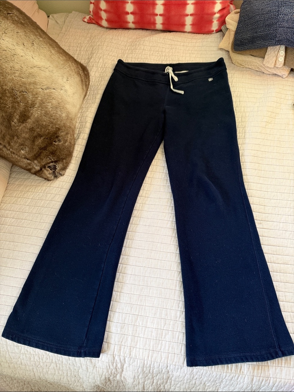 Polo Jeans Co, navy Vtg Y2K blue, cotton, pull-on, casual, comfy lounge pants M